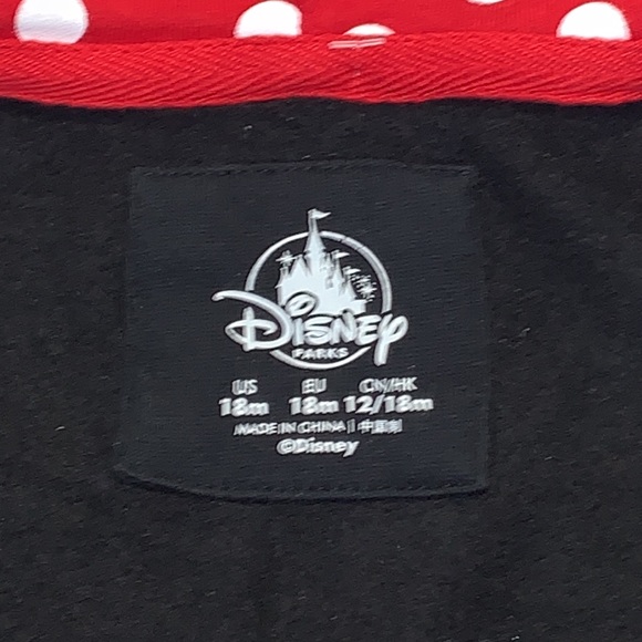 Disney Parks Exclusive Minnie Mouse Hoodie Sweatshirt Jacket Size 18 Months - Picture 10 of 11